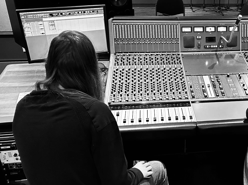 Josh at a mixing desk